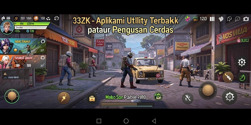 Tampilan utama aplikasi 33ZK dengan fitur-fitur Utility yang intuitif.
