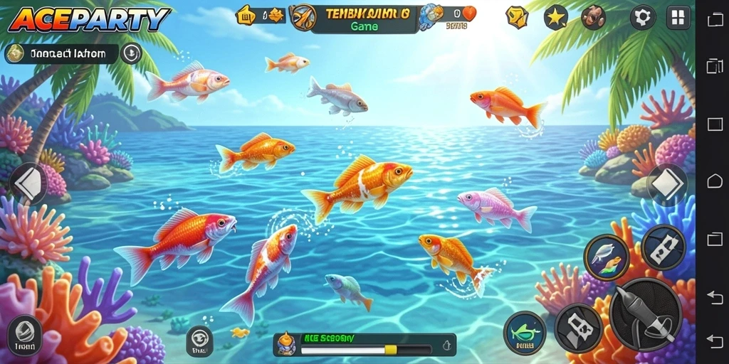 Tampilan menarik dari gameplay Tembak Ikan ACEPARTY.