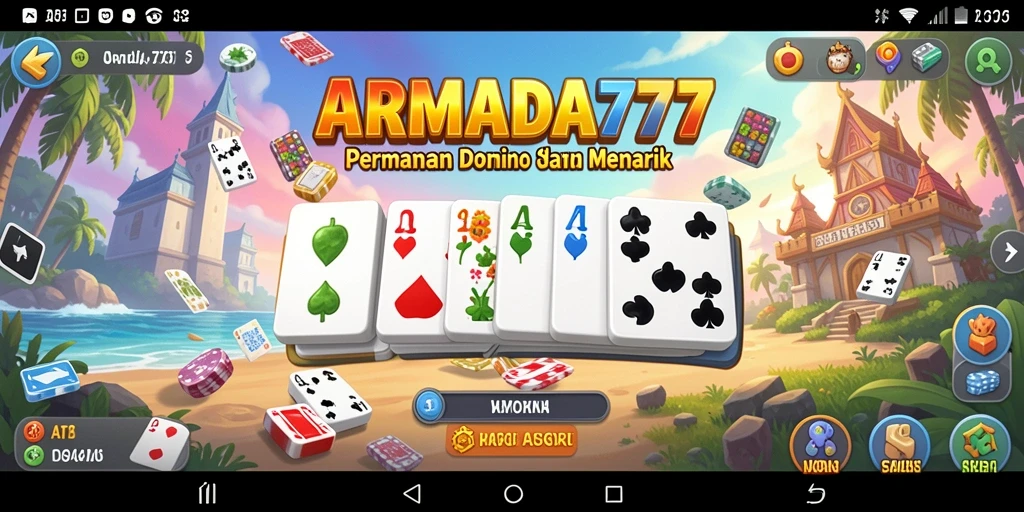 Screenshot menampilkan keseruan gameplay Domino di ARMADA777.