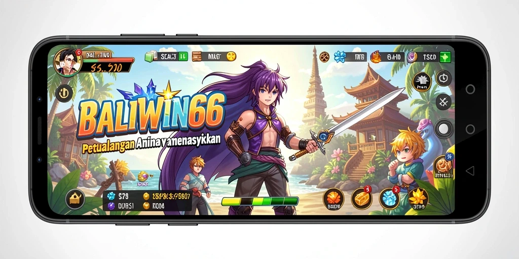 Tampilan gameplay mendebarkan BALIWIN66 dengan karakter Anime yang menarik dan dinamis.