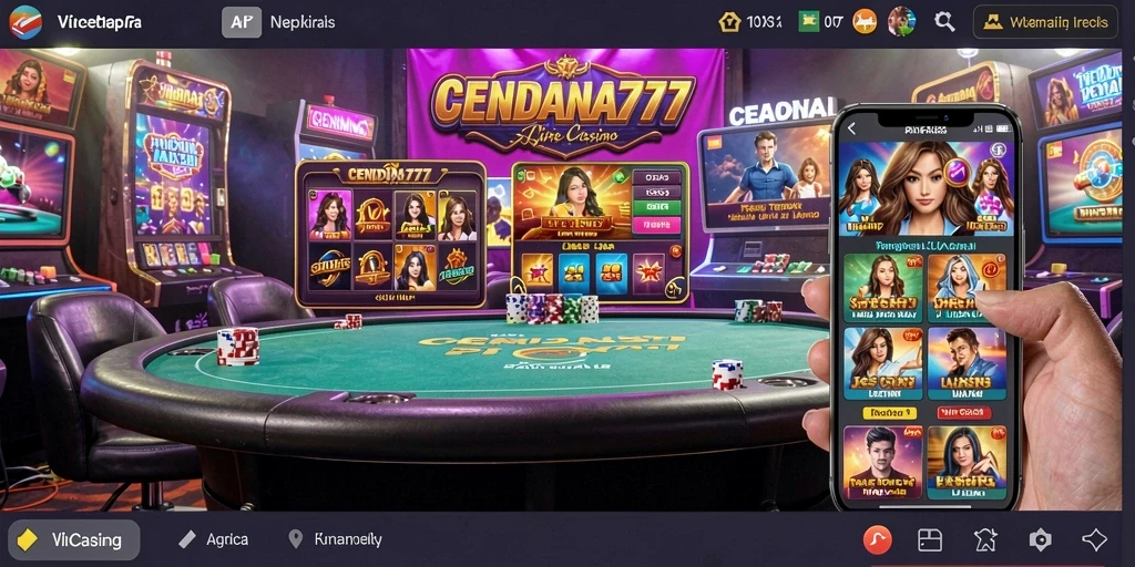 Tampilan gameplay Live Casino CENDANA777 yang mengesankan dan interaktif.