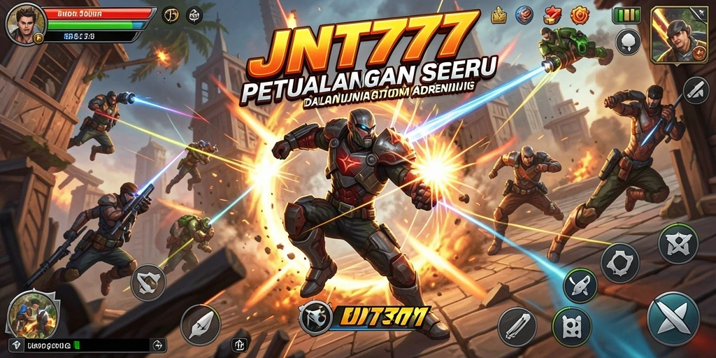 Tampilan screen gameplay JNT777 yang penuh aksi dan petualangan.