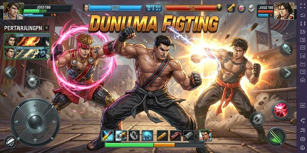 Tampilan gameplay di JOSS188 dengan pertarungan mendebarkan.