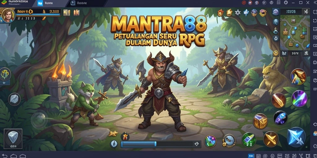 Tampilan gameplay menarik dalam dunia RPG petualangan