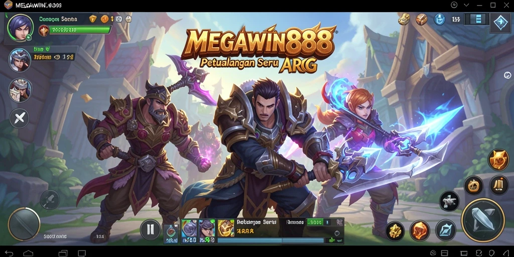 Tampilan dinamis dan menarik dari gameplay ARPG di MEGAWIN888.