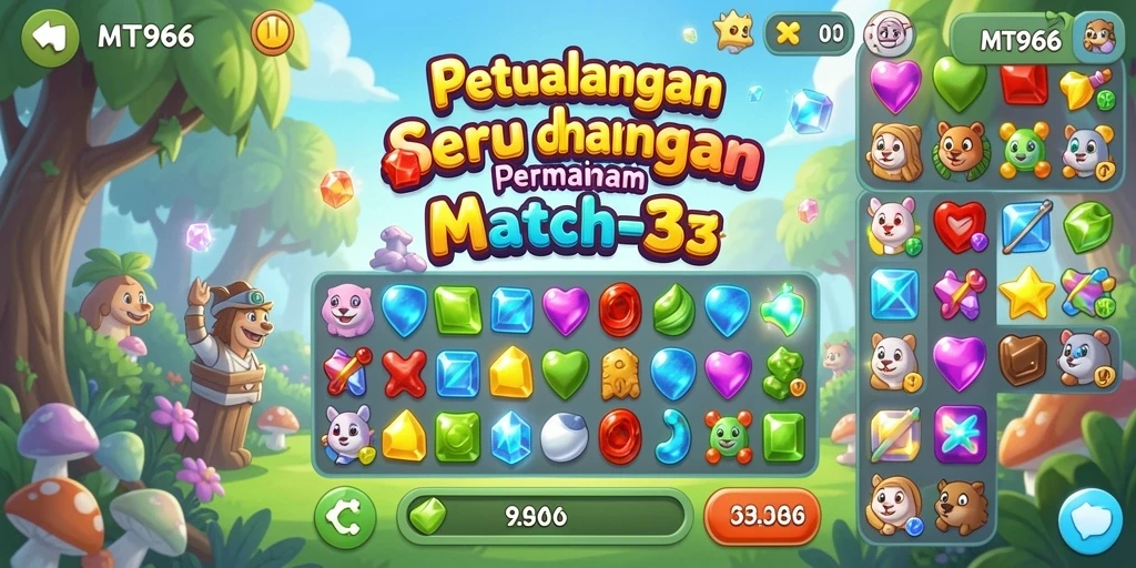 Tampilan permainan <strong>MT966</strong> yang kaya warna dan gameplay yang seru.
