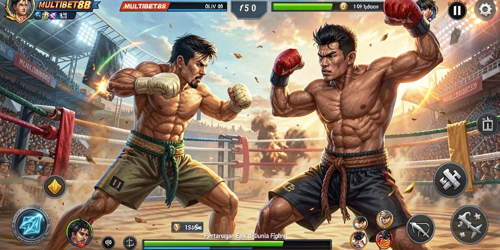 Tangkapan layar utama MULTIBET88 menampilkan aksi pertarungan yang mendebarkan.