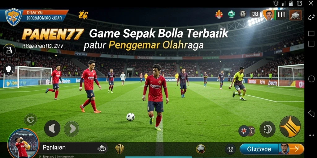 Screenshot hasil pertandingan di PANEN77 dengan grafis sepak bola yang menakjubkan.