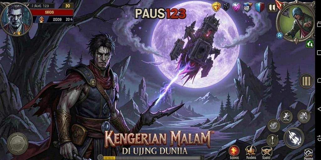 Tangkapan layar yang menampilkan suasana mencekam dalam PAUS123.