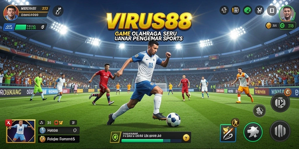 Screenshot menunjukkan gameplay dinamis dan grafis yang memukau dari VIRUS88.