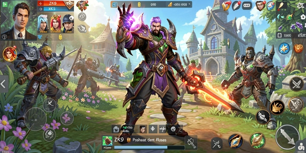 Screenshot gameplay ZK9 menampilkan petualangan epik dalam dunia MMORPG.